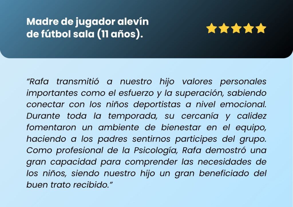 RESEÑAS RAFA PEZZINI PSICÓLOGO DEPORTIVO ONLINE