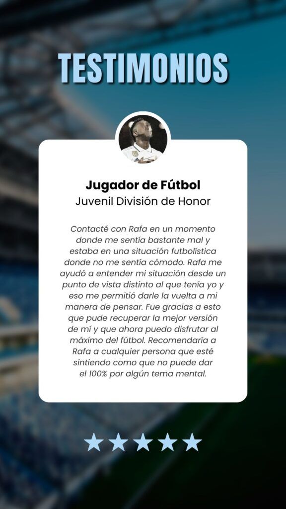 RESEÑAS RAFA PEZZINI PSICÓLOGO DEPORTIVO ONLINE